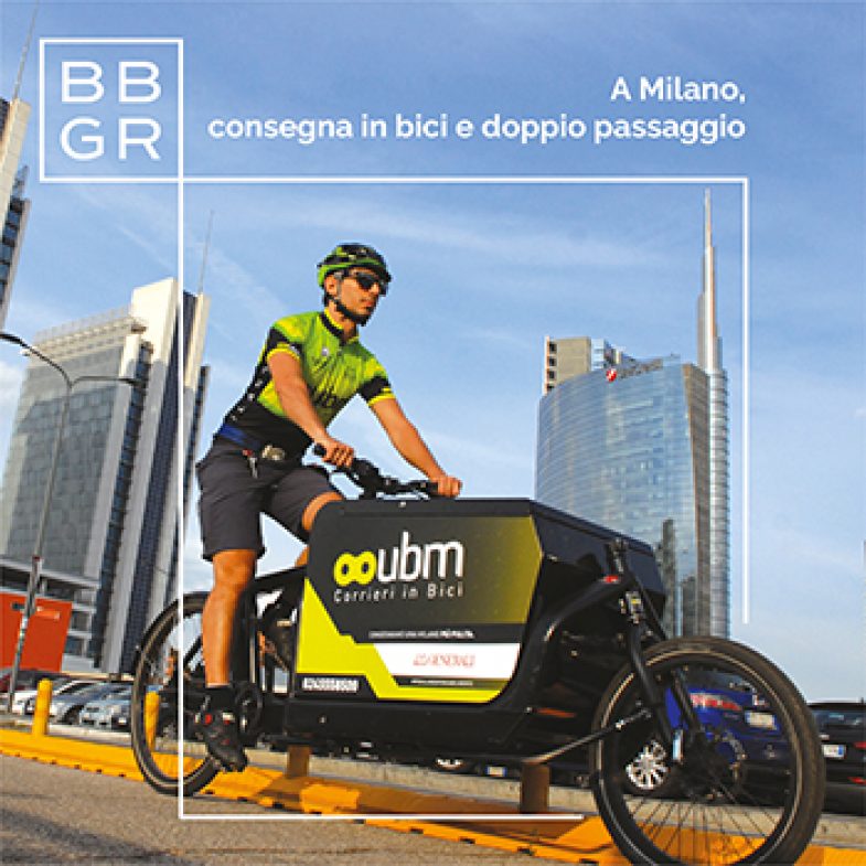 A Milano BBGR Italia consegna le lenti ai centri ottici su due ruote.