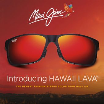 L’iconica lente specchiata rossa Hawaii Lava di Maui Jim è ora disponibile anche nella versione vista.